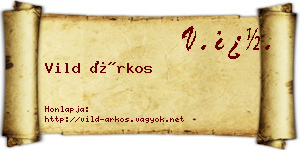 Vild Árkos névjegykártya